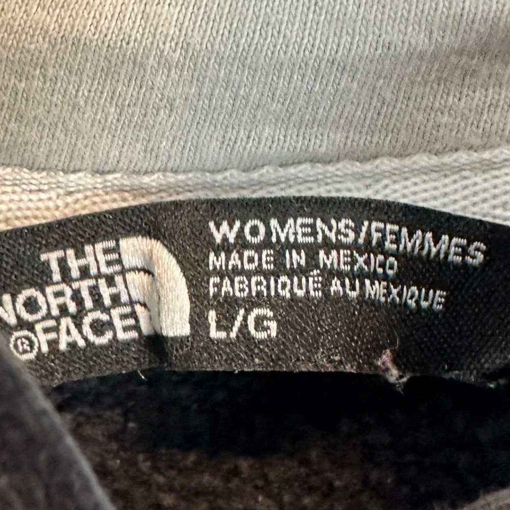 The North Face Hoodie Mens Large Pullover Sweatshirt Black Graphic Drawstring